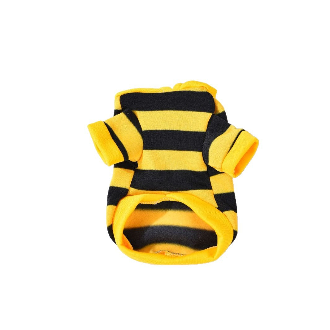 Bee-Themed Fleece Pet Sweater for Small Dogs