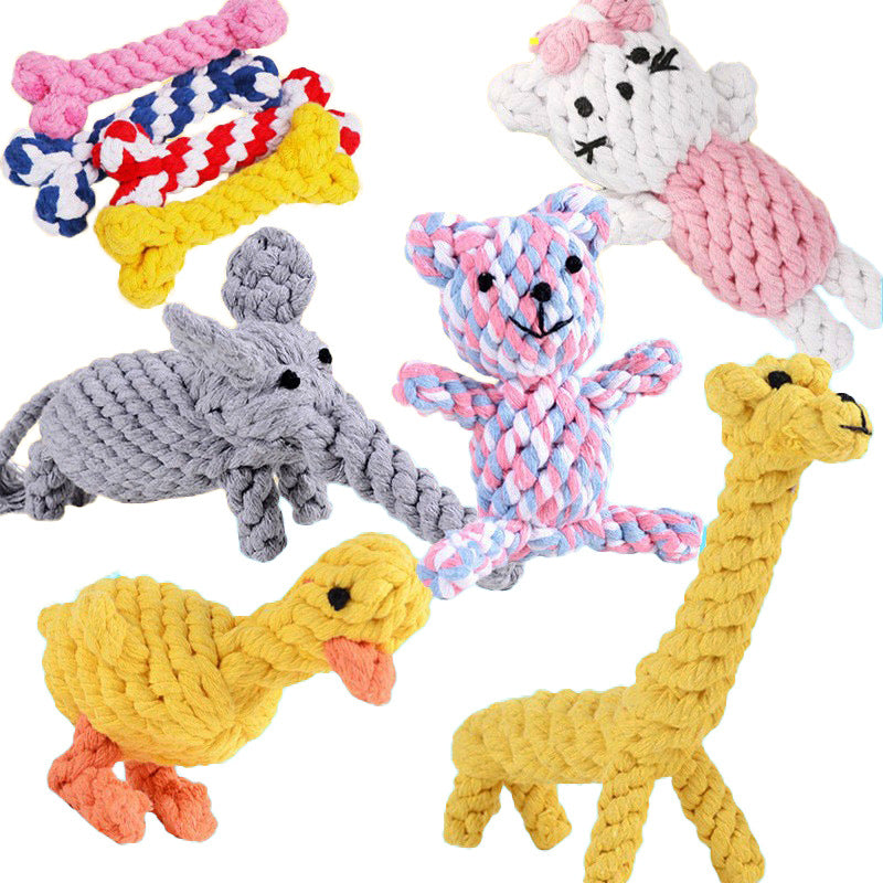 Handwoven Cotton Rope Dog Toy for Interactive Play