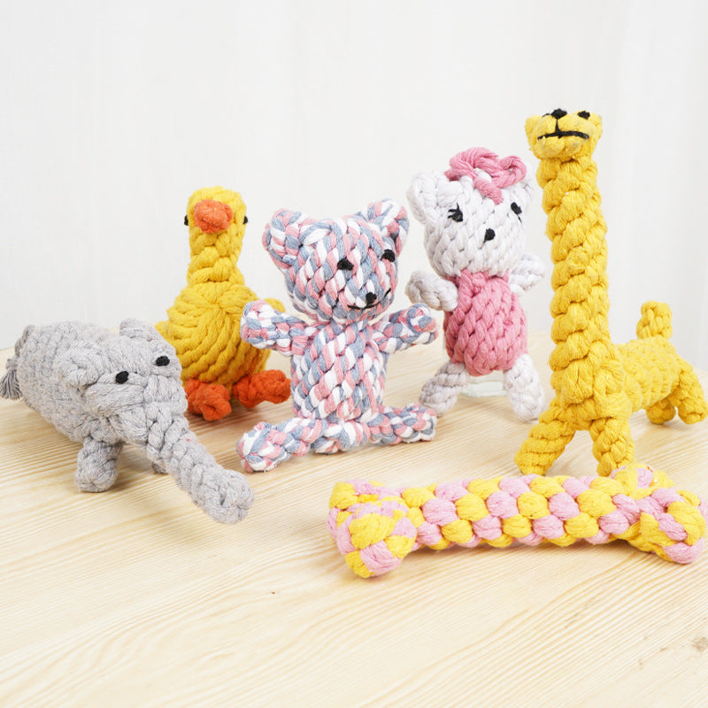 Handwoven Cotton Rope Dog Toy for Interactive Play