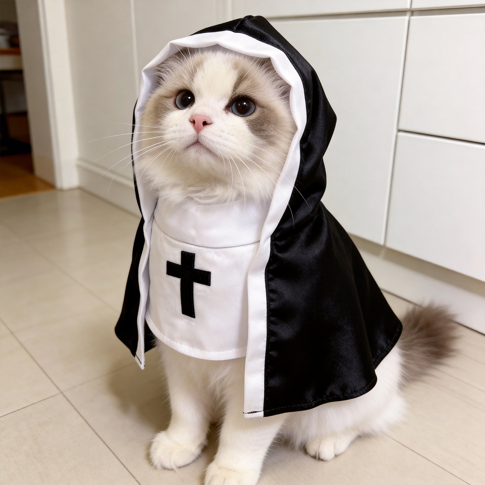 Summer Lightweight Nun Costume for Cats