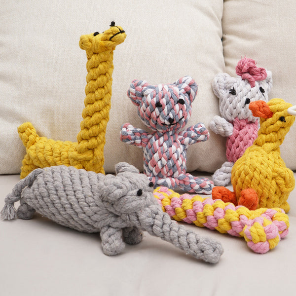 Handwoven Cotton Rope Dog Toy for Interactive Play