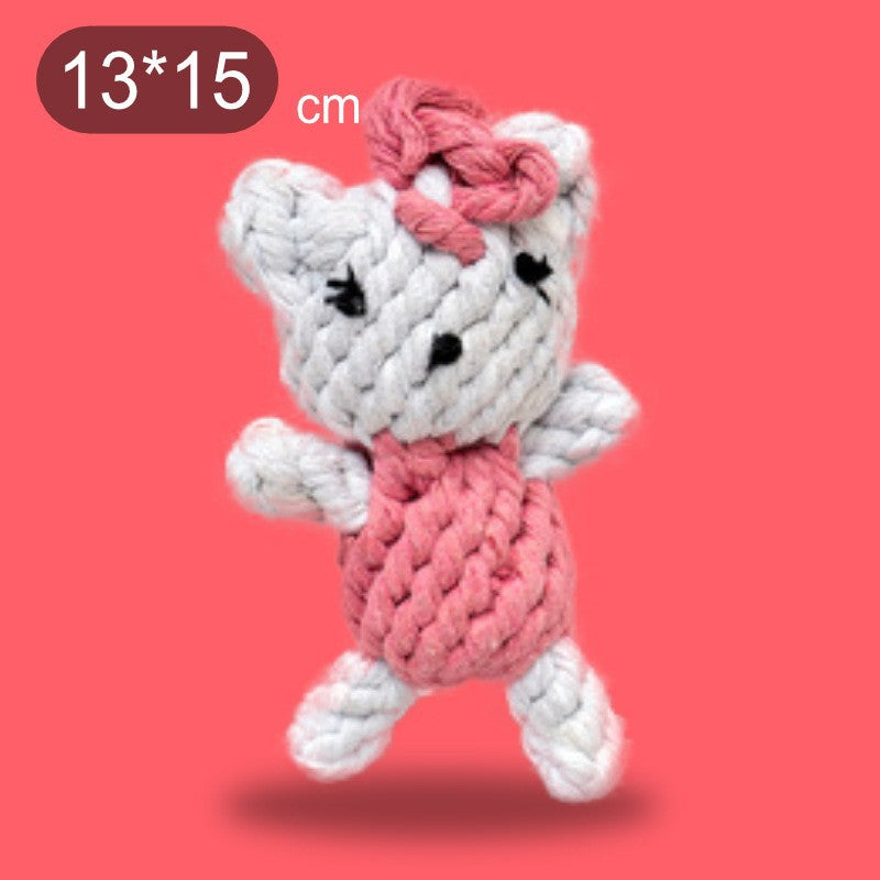 Handwoven Cotton Rope Dog Toy for Interactive Play