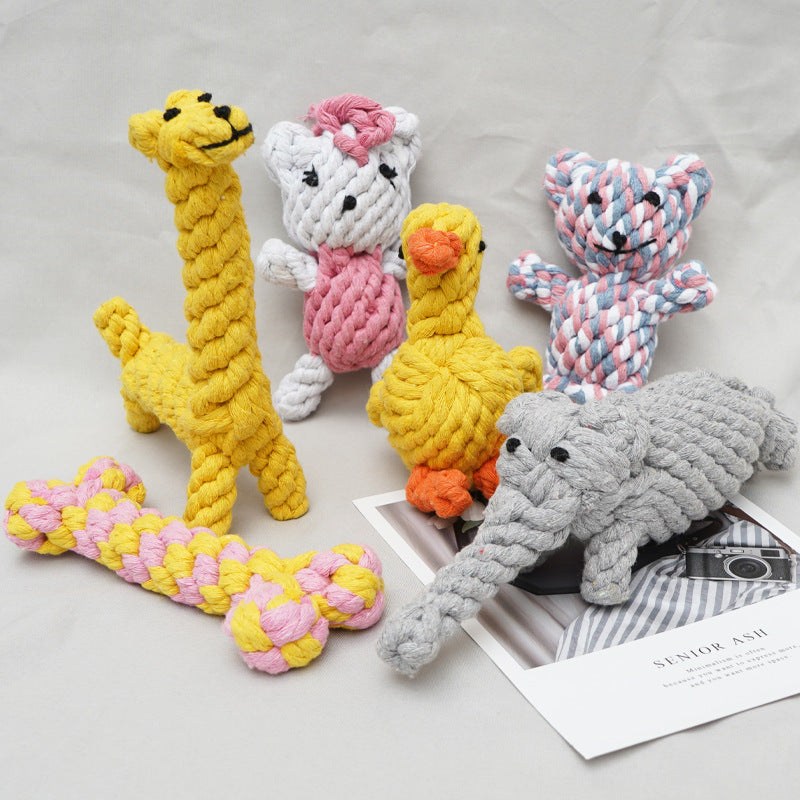 Handwoven Cotton Rope Dog Toy for Interactive Play